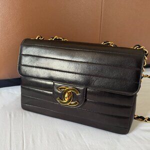 Chanel Jumbo Horizontal Flap Bag with 24K Gold Hardware